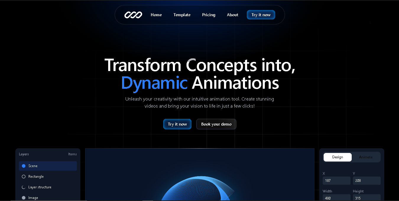 Animify Landing Page