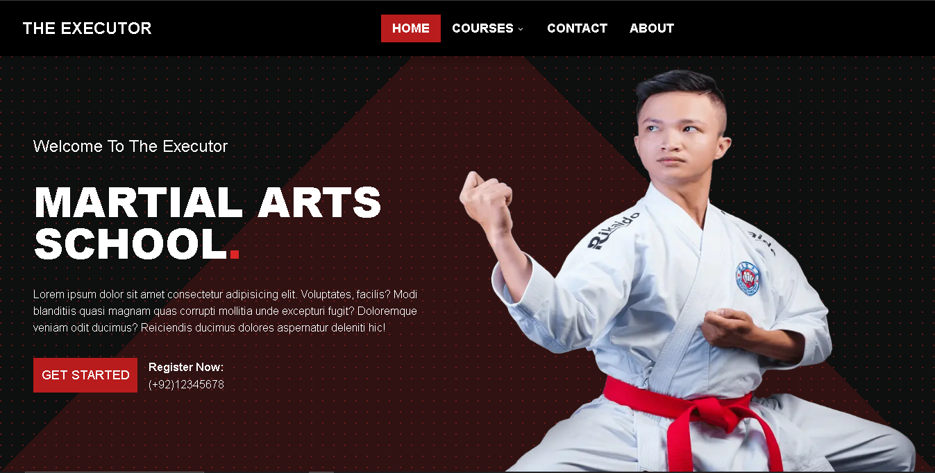 Martial Arts Academy Website